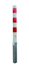 Absperrpfosten -QUADRI- Ø 70 x 70 mm, umlegbar mit "HEBE-KIPP" Technik